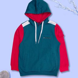 KiddoPanti Boys Colourblocked Hooded Sweatshirt-image-6