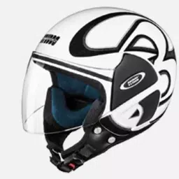 Studds N4 White Medium (570 mm) Open Face Helmet, Cub D3 Decor-image-79