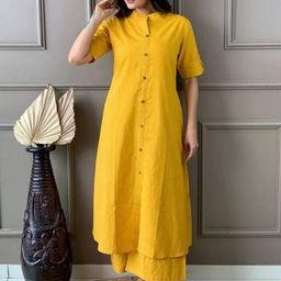 KIAARON Women Striped Regular Pure Cotton Kurta with Harem Pants-image-45