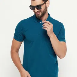 RELANE Men Solid Polo Collar Cotton T-shirt-picture-33
