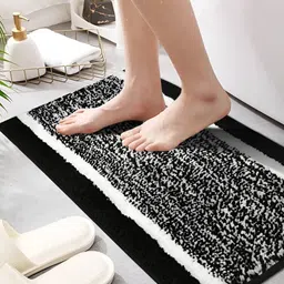 GBL COLLECTION Black Cotton Water Resistant Floor Mat-image-12