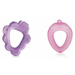 BeeBaby Fruit Strawberry & Grapes Teethers BPA Free. Cooling Water Filled Baby Teether with Carry Case for Babies Soothes Infants Gums Pack of 2 - Pink & Violet-8