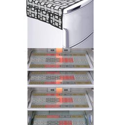 Dakshya Industries Fridge Top Cover and Fridge Mat Combo Set of 5-picture-26