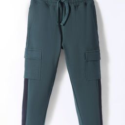 Doreme Single Jersey Knit Full Length Solid Colour Lounge Pant With Cargo Pockets - Teal Blue-picture-15