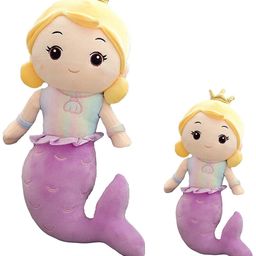 Tickles Mother with Daughter Mermaid Soft Doll Stuffed Plush Toy - Purple-image-46