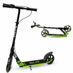 Jaspo Fervid Vx-300 Aluminum Kick Scooter 175Mm Pu Wheels, Weight Limit 120 Kg,Front Rear Brakes,Grip Surface,for Tar Roads,3 Size Adjustments for Kids Youth & Adults (Glitmax, Green)-23