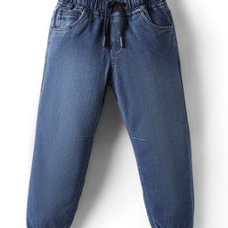 Olio Kids Denim Woven Full Length Solid Colour Jeans - Navy Blue-picture-31