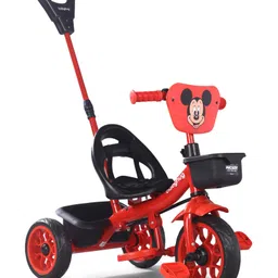 Babyhug Disney Mickey Kids Tricycle with Parental Push Handle- Red & Black| Antislip Pedals| Puncture Proof Wheels| Easy Assembling| Foldable Footrest| Toy for 2 to 5 year| Gifting Option-image-56