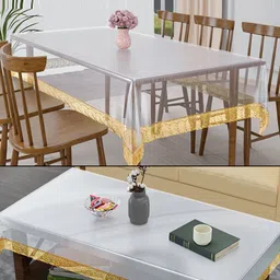 RUBOXA Transparent Set of 2 Waterproof Plastic 6-Seater Table Cover-picture-12