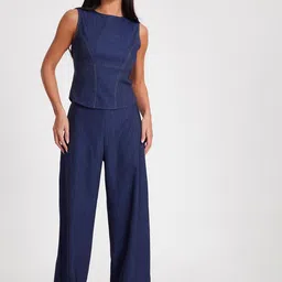 QUIZ Women Solid Relaxed Fit Mid-Rise Wide Leg Trousers-image-46