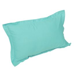 Filymore Plain Solid Single Bedsheet with Unique Colour Pattern Designer Bedsheet Made Of Pure Microfiber with 1 Pillow Cover - Black & Aqua image 3