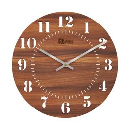 12 fox Brown Wooden Analogue Wall Clock-picture-33
