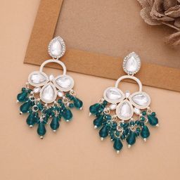 Anouk Diamond Shaped Jhumkas Earrings-image-73