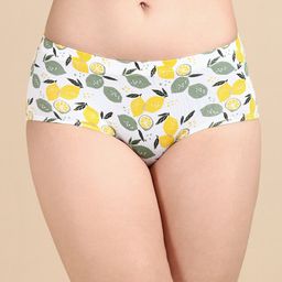 &Circus Modal Pack Of 2 Solid & Lemon Printed Seamless Bare Hipsters - Multi Colour image 5