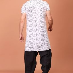 SHIWAM ETHNIX Men Abstract Printed Kurta with Salwar image 3