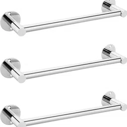 istar 18 INCH Stainless Steel Towel Bar | Bathroom Towel Rod Holder | Wall Mounted Hand Towel Rail for Kitchen and Washroom Pack of 3 Silver Towel Holder-picture-12