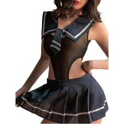 Secrets By ZeroKaata Sheer Solid Nightwear Baby Doll for Women-picture-6