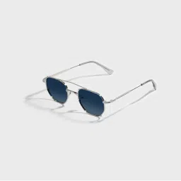 SAM AND MARSHALL Jason Metal Polarized 400UV Protection Wayfarers Blue Sunglasses-picture-30