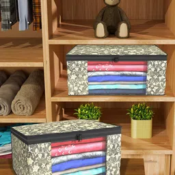 Kuber Industries Black Set of 6 Regular Drawer Organiser Organisers-57