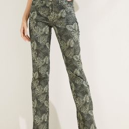 GUESS Women Skinny Fit High-Rise Slash Knee Heavy Fade Jeans-image-33