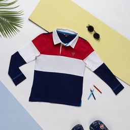 Purple United Kids Boys Polo Collar Applique T-shirt-image-35