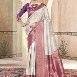 Mitera Woven Design Zari Kanjeevaram Saree-image-94