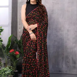 VS MALL Floral Printed Ready to Wear Saree-19