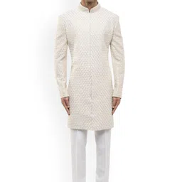SDS By Kushal Shah Beaded Embroidered Sherwani Set-image-97