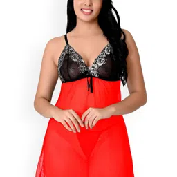chia fashions Women Babydoll Nightwear Mini Net-picture-5
