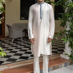 PATR Men Solid Kurta with Pyjama-7