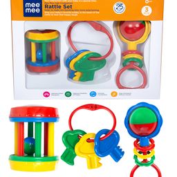 Mee Mee Rattle Set Set of 3 - Multi Color-19