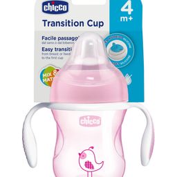 Chicco Transition Cup With Soft Silicone Spout Pink - 200 ml (Print May Vary)-picture-19