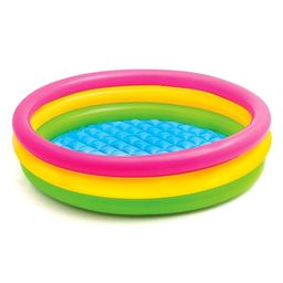 Intex Sunset Glow Pool Ring - Pink Yellow Green-18
