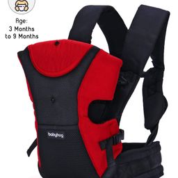Babyhug Kangaroo Pouch 3 Way Baby Carrier - Red & Black-image-21