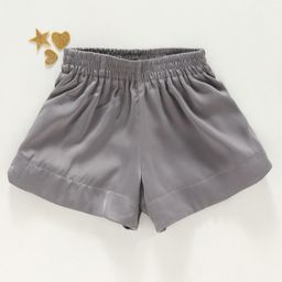 Meng Wa Solid Shorts - Grey-image-5
