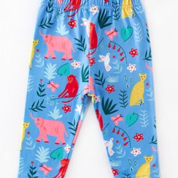 Kookie Kids Full Length Lounge Pant Animal Print - Blue-picture-33