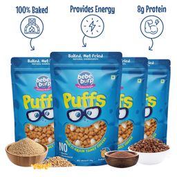 Bebe Burp Grandma's Super Puffs Multigrain Tangy Cheese Pack Of 4 - 35 gms each-image-114