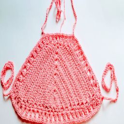 Knits & Knots crochet Sleeveless Wave Pattern Crop Top - Pink-image-57