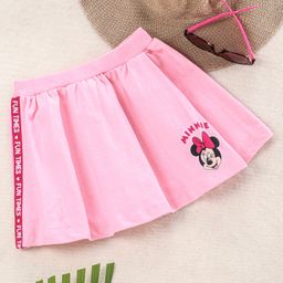Babyhug Mid Thigh Skirt Minnie Mouse Print - Pink-image-70
