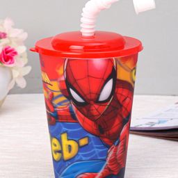 Marvel Spiderman Tumbler With Straw 450 ml (Colour & Print May Vary)-image-12