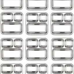 Set Of 12 Pav Bhaji / Snacks Sectioned Plate (12 Sectioned Plate) Sectioned Plate-14