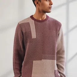 Mr Bowerbird Men Striped Cotton Pullover Sweaters-image-66
