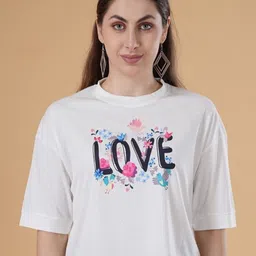 BAESD Women Graphic Printed Round Neck Cotton Boxy T-shirt-image-53