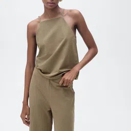 MANGO Shoulder Strap Cotton Linen Top-picture-20