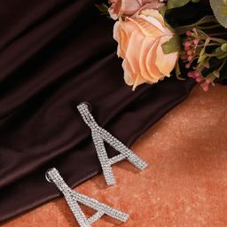 StyleCast Silver Plated Rhinestone Studded Drop Earrings-image-22