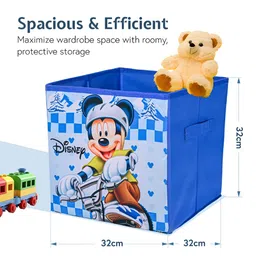 Aura Blue Unisex Set of 6 Regular Large Square Storage Box Multi-Utility Organisers image 2