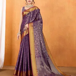 Mitera Woven Design Zari Saree-image-18