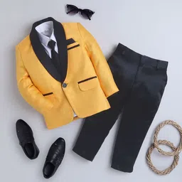 Jeetethnics Boys Single Breasted 4-Piece Party Suit-image-26