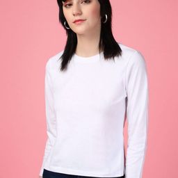DressBerry Women Solid Round Neck Pure Cotton T-shirt-image-39