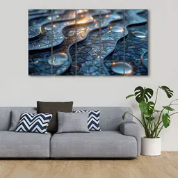 The Castle Decor Blue 5 Piece Wood Other Wall Paintings-image-13